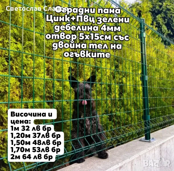 ТОП ЦЕНИ оградни пана Ф4мм със двойна телена огъвка,колонки,скоби и анкери, снимка 1
