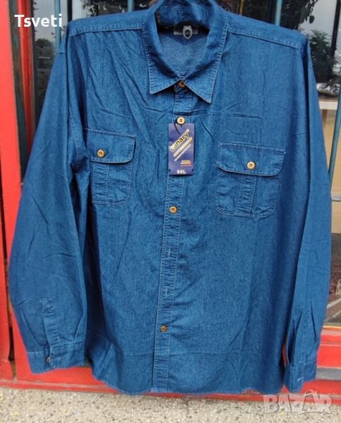 класическа дънкова риза 5xl, снимка 1