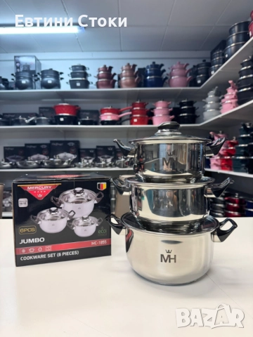 Комплект тенджери MC1855 6 части с капаци и ергономичен дизайн, снимка 6 - Съдове за готвене - 52150253