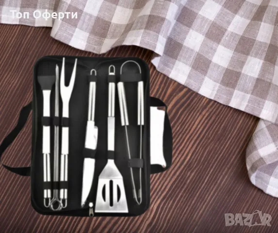 Комплект прибори за барбекю Bohmann, 7 части, снимка 4 - Прибори за хранене, готвене и сервиране - 49488553