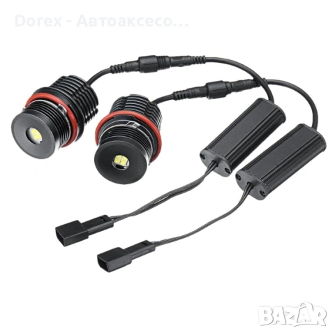 Комплект LED Angel Eyes крушки за BMW CANBUS бяла светлина, снимка 9 - Аксесоари и консумативи - 53872090