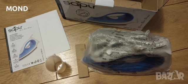 Парна ютия Sapir 1200W, струя пара, термостат, синя, снимка 7 - Ютии - 52856923