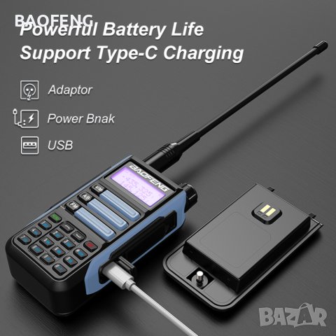 Нова РАДИОСТАНЦИЯ BAOFENG UV 16 Ultra 25w 12500mah dual band + 3 подаръка двубандова ip68, снимка 3 - Друга електроника - 41283695