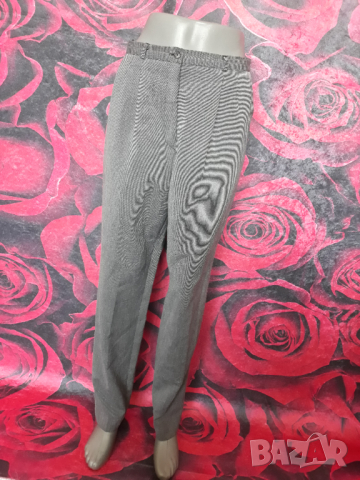 Тъмно сив широк офис панталон ХЛ