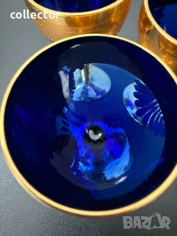Три броя италиански чашки с позлата. №7495, снимка 5 - Антикварни и старинни предмети - 52063692
