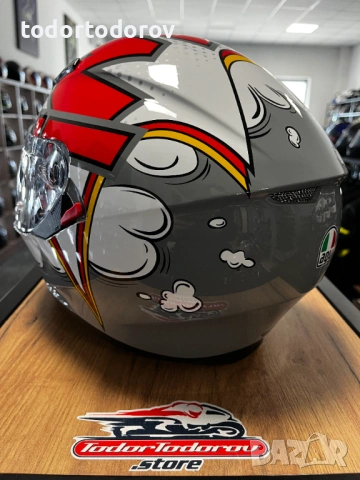 Мото каска AGV K3 SV VR 46, M-S 56-57 вградени очила,добро състояние 271.86 лв. / 139 €, снимка 3 - Аксесоари и консумативи - 53699507