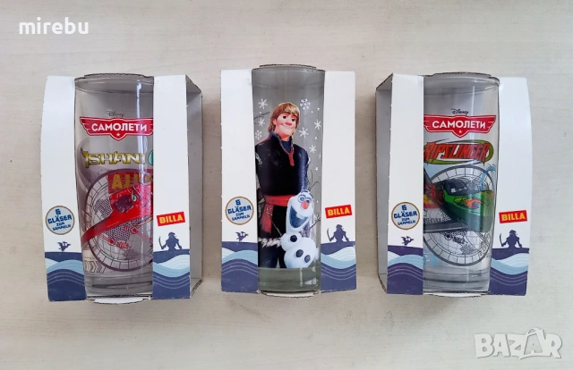 Стъклени чаши "Самолетите" и "Frozen"