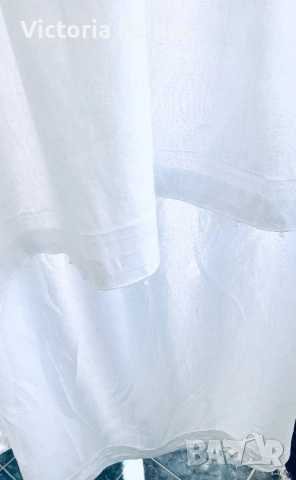 Две бели ленени (100%) пердета 2 броя, снимка 6 - Пердета и завеси - 51572673