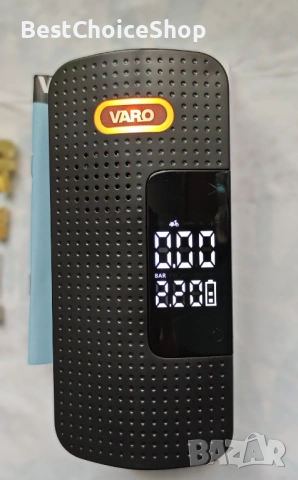 VARO – Безжична въздушна помпа 8V, 150 PSI, фенер, приставки, снимка 10 - Аксесоари и консумативи - 53400234