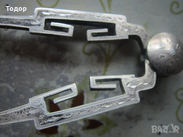 Уникална сребърна щипка за захар лед 19 век, снимка 2 - Колекции - 33938277