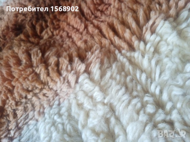 Вълнена пътека с дълъг косъм 215/110 см, снимка 3 - Пътеки - 41304956