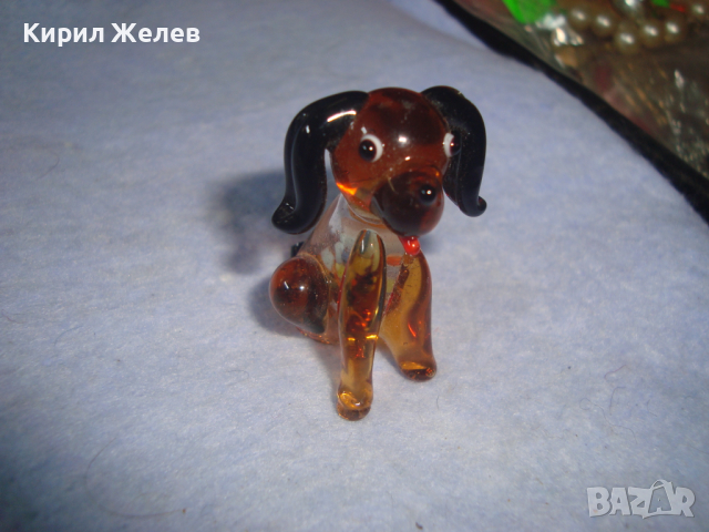 МИНИАТЮРНА КРИСТАЛНА СТАТУЕТКА ЦВЕТНО ДУХАНО СТЪКЛО РЪЧНА МАЙСТОРСКА ИЗРАБОТКА КУЧЕНЦЕ 73891, снимка 5 - Колекции - 36290828