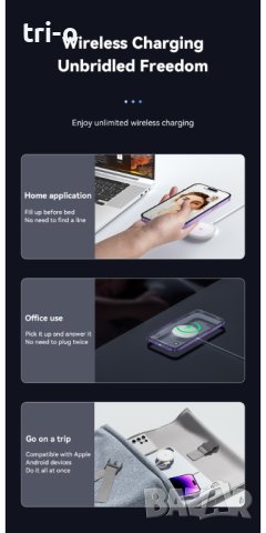 Essager 15W Магнитно Qi безжично зарядно устройство / Бързо зареждане, снимка 3 - Безжични зарядни - 42150530