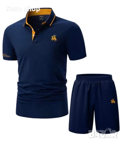 Мъжки комплект тениска и къси панталони, снимка 2 - Къси панталони - 50807627