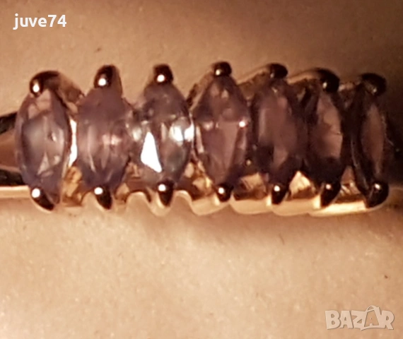 ЗЛАТЕН ПРЪСТЕН С ЕСТЕСТВЕНИ АЛЕКСАНДРИТИ  СЕРТИФИКАТ, снимка 5 - Пръстени - 53048120