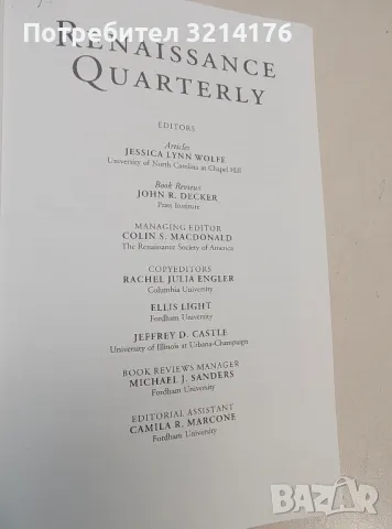 Renaissance Quarterly: Volume 74 - Issue 2 – Summer 2021, снимка 2 - Специализирана литература - 48321863
