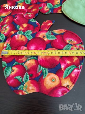 Текстилни ябълки, снимка 4 - Покривки за маси - 41043093