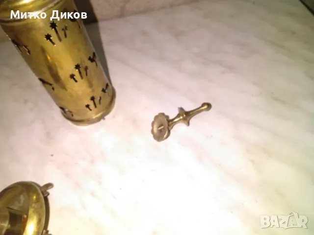 Винтидж месингов свещник бохо свещник фи 6см Н-26см, снимка 5 - Други ценни предмети - 48453191