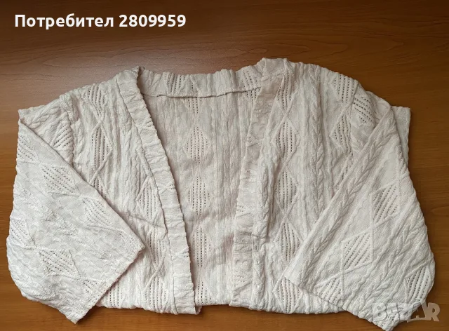 Дамски кардиган - едноцветен с къс ръкав, снимка 8 - Жилетки - 55859939