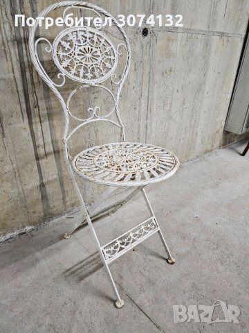 Ретро стол от метал, снимка 1 - Столове - 40357358