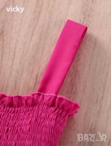 Вълшебна рокличка за бебе с 3D пеперуди в циклама/фуксия 1-2г, снимка 2 - Бебешки рокли - 42118206