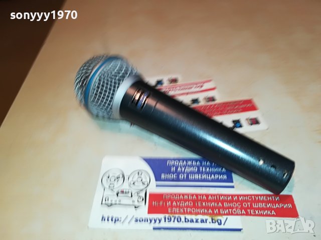 SHURE BETA58A BLUE-ПРОФИ МИКРОФОН БЕЗ БУТОН 3004231849, снимка 10 - Микрофони - 40538574