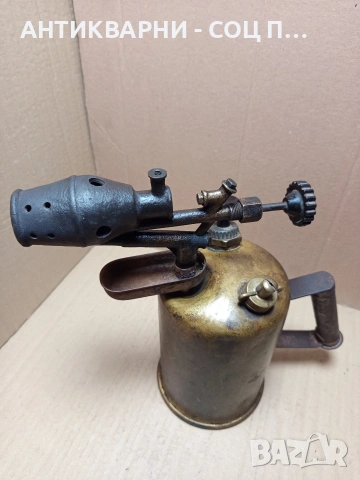 Соц Стара Бензинова Лампа Пърлачка Горелка. Номер 505., снимка 3 - Антикварни и старинни предмети - 53114505