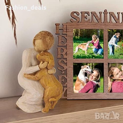 Нова Ангелска Кучешка фигура/Подарък любител кучета/Декорация, снимка 3 - Други - 41528919