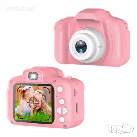 Детски електронен фотоапарат. Цвят: Син или Розов, снимка 2 - Фотоапарати - 44227858