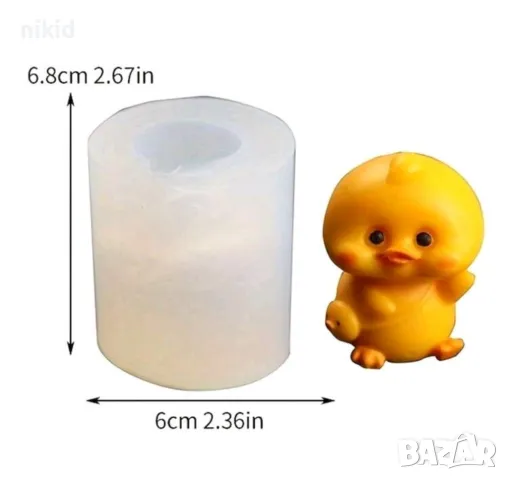 3d пате пиле патенце силиконов молд форма фондан свещ смола гипс Великден, снимка 3 - Форми - 48669778