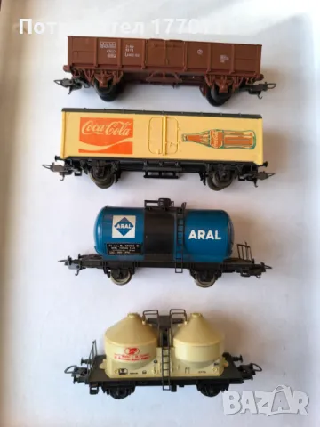 Продавам 4 товарни вагона на LIMA мащаб H0 (1:87), снимка 1