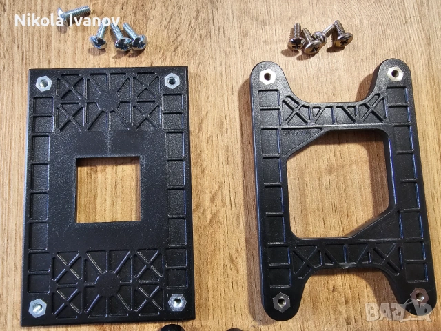 Комплект крепежи + планка за AMD сокет AM4 (за процесори Ryzen) |Bracket | Backplate | motherboard, снимка 4 - Други - 53647404