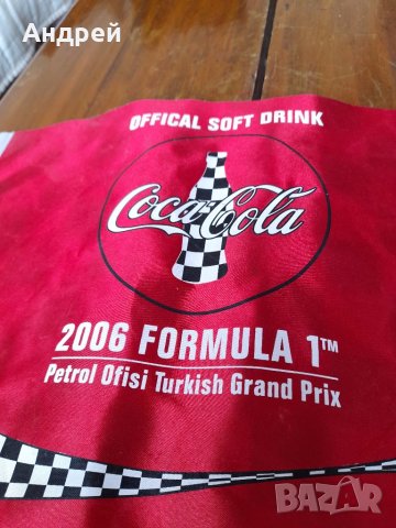 Старо флагче флаг Кока Кола,Coka Cola F1 Turkish GP 2006, снимка 2 - Други ценни предмети - 41894889