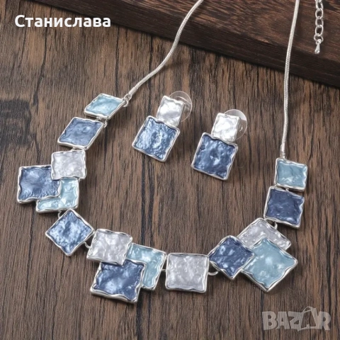 Прекрасен комплект колие с обеци, снимка 8 - Бижутерийни комплекти - 42384137