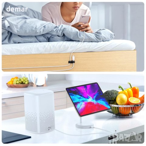 Щипки - държачи за кабели UNBREAKCable, органайзер за кабели - черни, снимка 7 - Други стоки за дома - 42281185