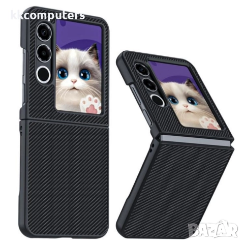 Калъф и Протектор за ZTE nubia Flip2 |Текстура от въглеродни влакна| Цвят: Черен, Златист, Червен, Ж, снимка 4 - Калъфи, кейсове - 51995100