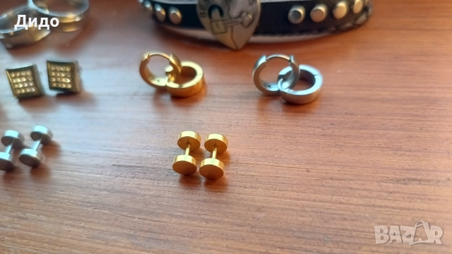 Аксесоари, обеци, пръстени и кожена гривна "Best Friends", снимка 3 - Обеци - 28819395