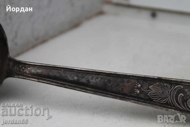 Посребрен черпак, снимка 3 - Антикварни и старинни предмети - 39798896