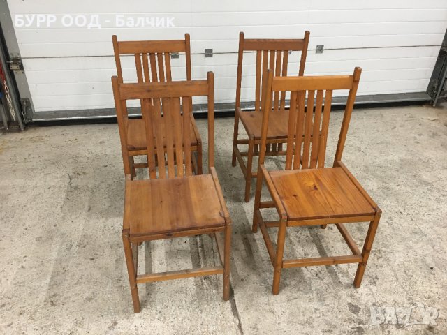 Столове, дървени - 4 броя