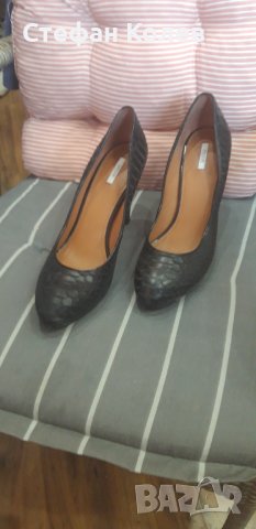 Черни обувки естествена кожа GEOX Respira , снимка 4 - Дамски обувки на ток - 42453915
