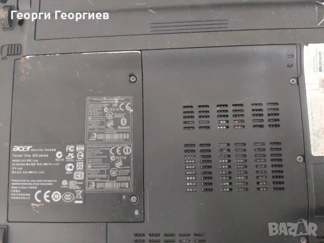 Продавам лаптоп на части ACER Ferrari One 200, снимка 6 - Части за лаптопи - 50475068