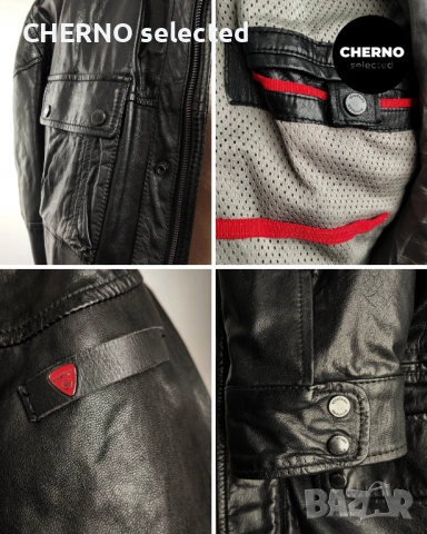 Мъжко яке от естествена кожа STRELLSON HUCK Men’s Leather Multipocket Casual Jacket – размер L , снимка 17 - Якета - 53697196