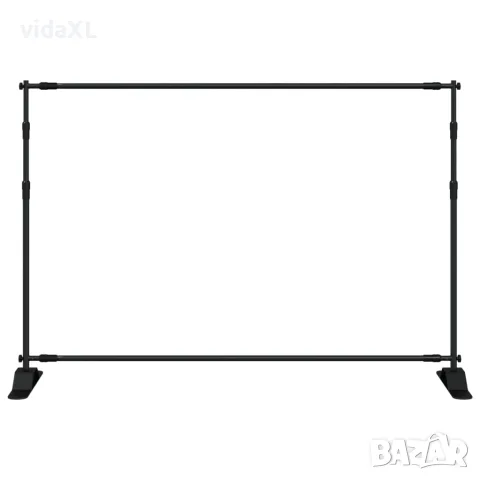 vidaXL Поставка за фон, черна, 305x243 см, стомана, снимка 3 - Светкавици, студийно осветление - 56146270