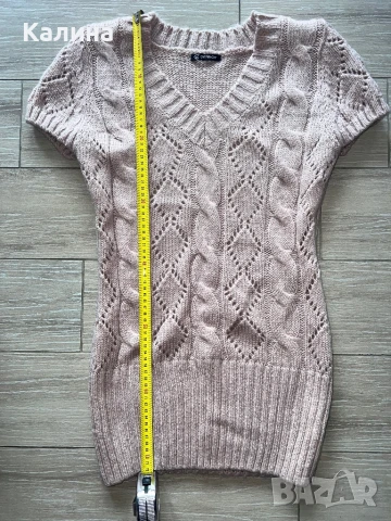 ЧИСТО НОВА Розова зимна туника, снимка 2 - Туники - 50446043