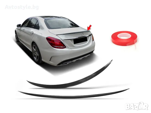Заден лип спойлер за Мерцедес/Mercedes W205 2015-2019г, снимка 1