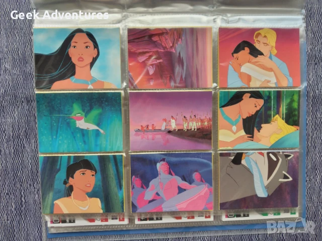 Оригинални Покахонтас Колекционерски Картички Pocahontas 1995 Disney Trading Card 90s, снимка 3 - Колекции - 51264185