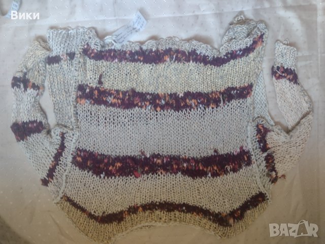 Ръчно плетена спорно елегантна лятна блуза, снимка 4 - Блузи с дълъг ръкав и пуловери - 41402505