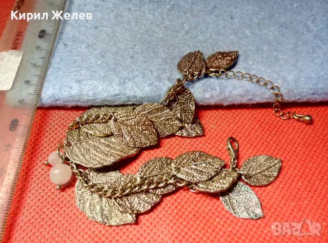 ЕФЕКТНА ЗЛАТИСТА ФЛОРАЛНА ВИНТИДЖ АРТ СТИЛ ГРИВНА 47449, снимка 9 - Гривни - 47336452