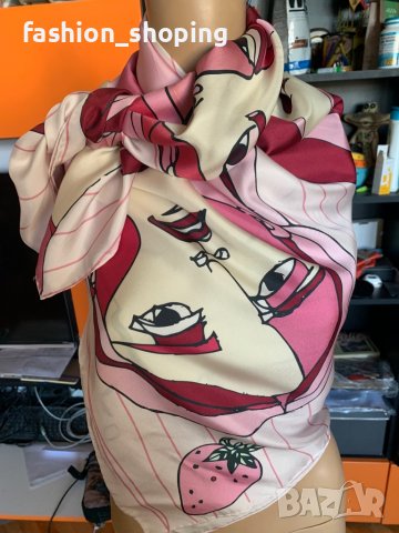 Голям копринен шал ( десен женски лица), снимка 9 - Шалове - 40223699