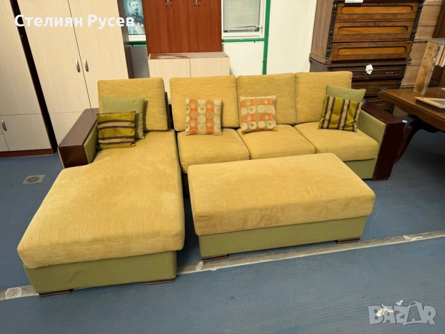  130855 разтегателен ъглов холов диван / канапе с ракла и функция сън + островче smr -цена 585 лв ил, снимка 2 - Дивани и мека мебел - 52029367